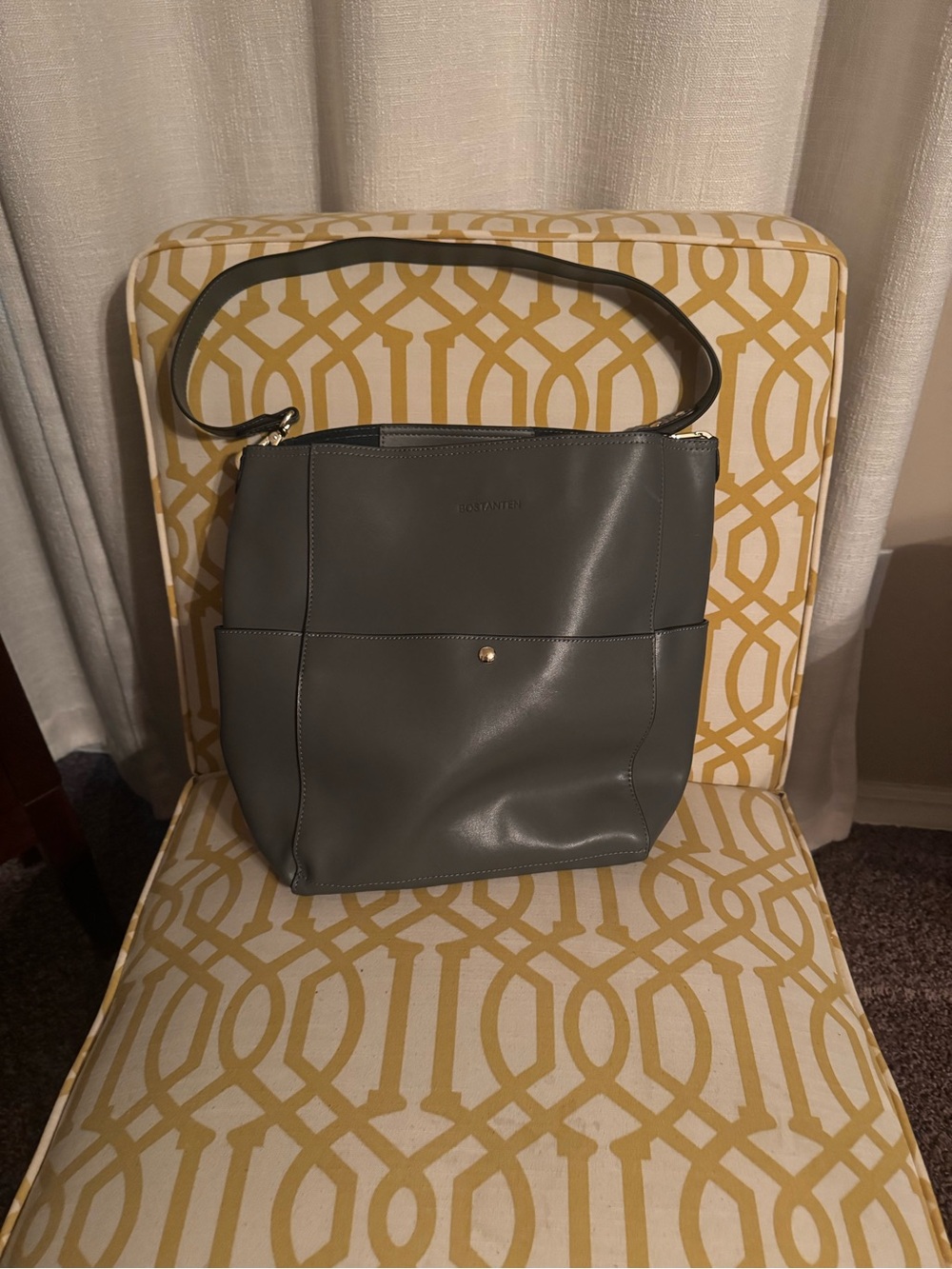 Shoulder Tote Bag in Gray